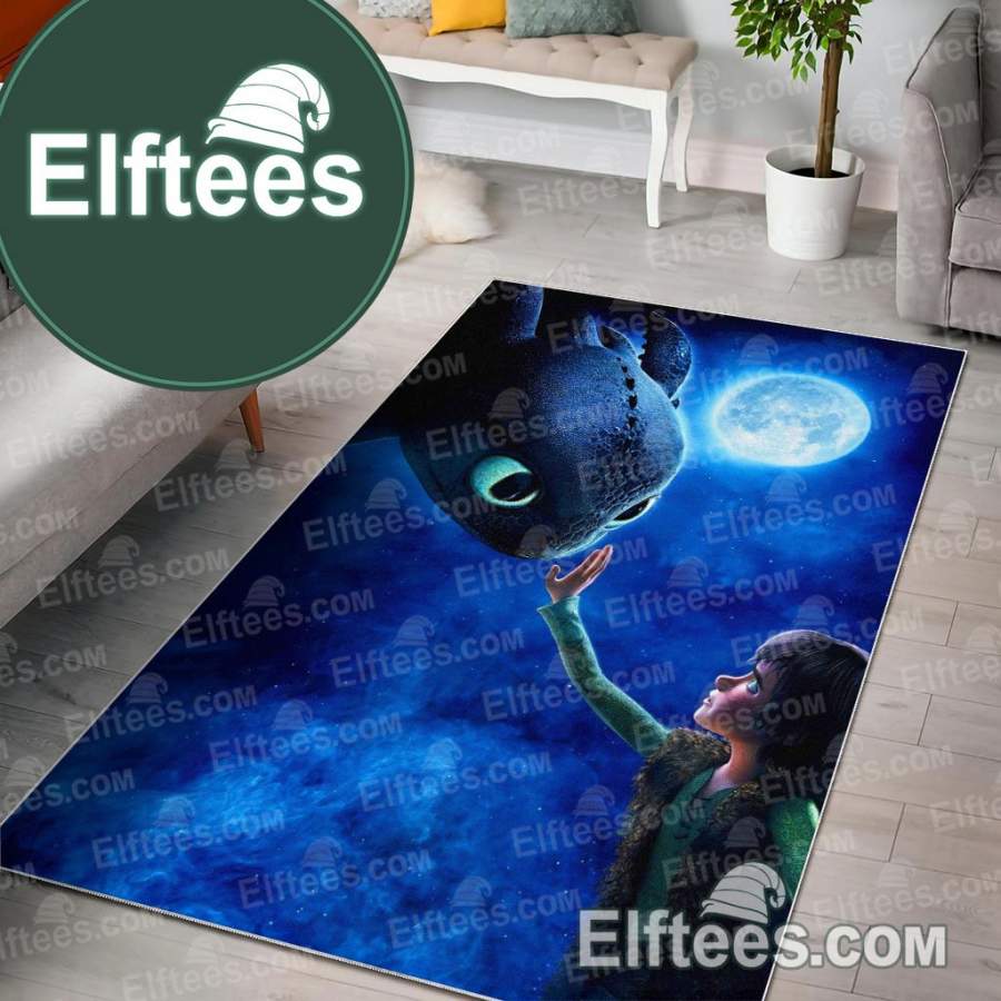 Toothless & Hiccup Dragon Home Floor Rug Living Room Mat - TD46