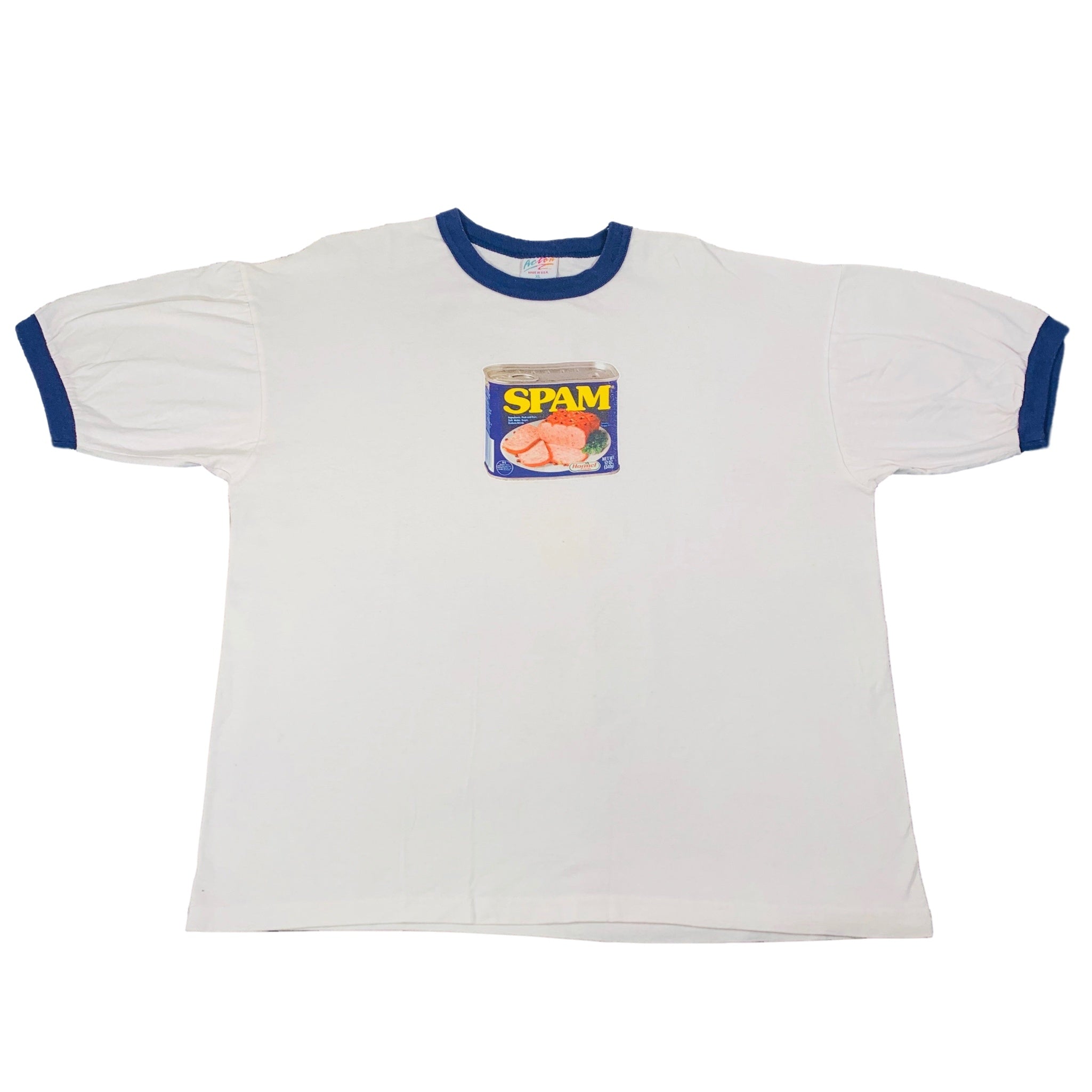 Vintage Spam “Iron On Transfer” Ringer Shirt