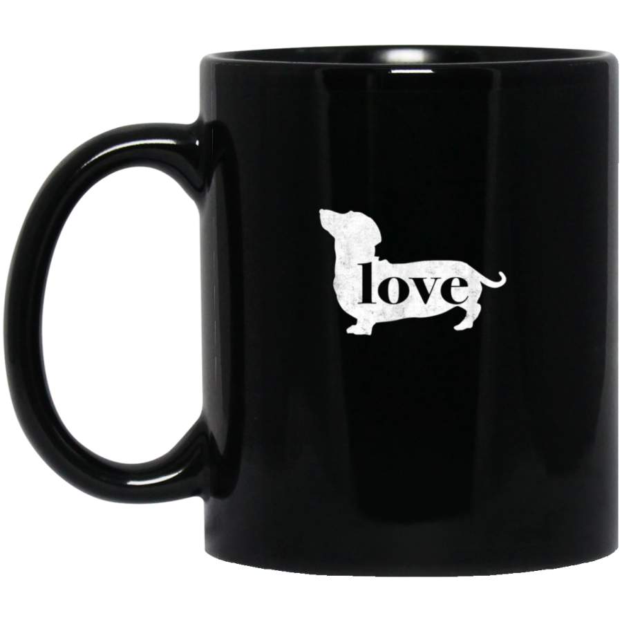 Dachshund  Weiner Dog Love  A Vintage Style Graphic Mug