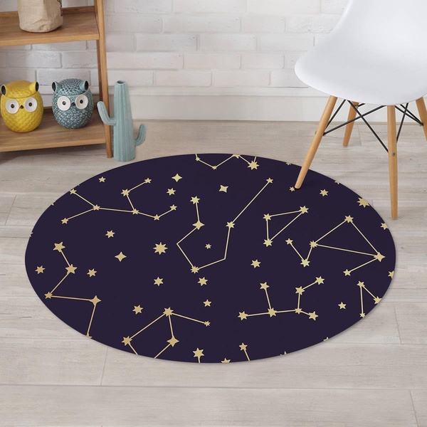 Constellation Galaxy Space Round Rug