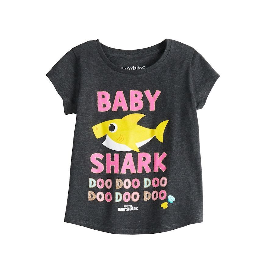 Girl Jumping Beans Baby Shark Graphic Tee Girl S 4T Dark Grey Shirt