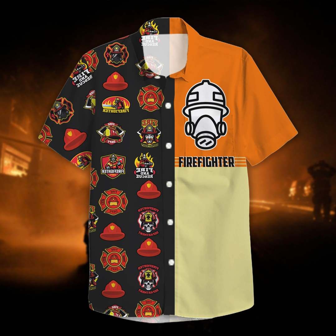 Firefighter Orange High Quality Hawaii Shirt Ha105879