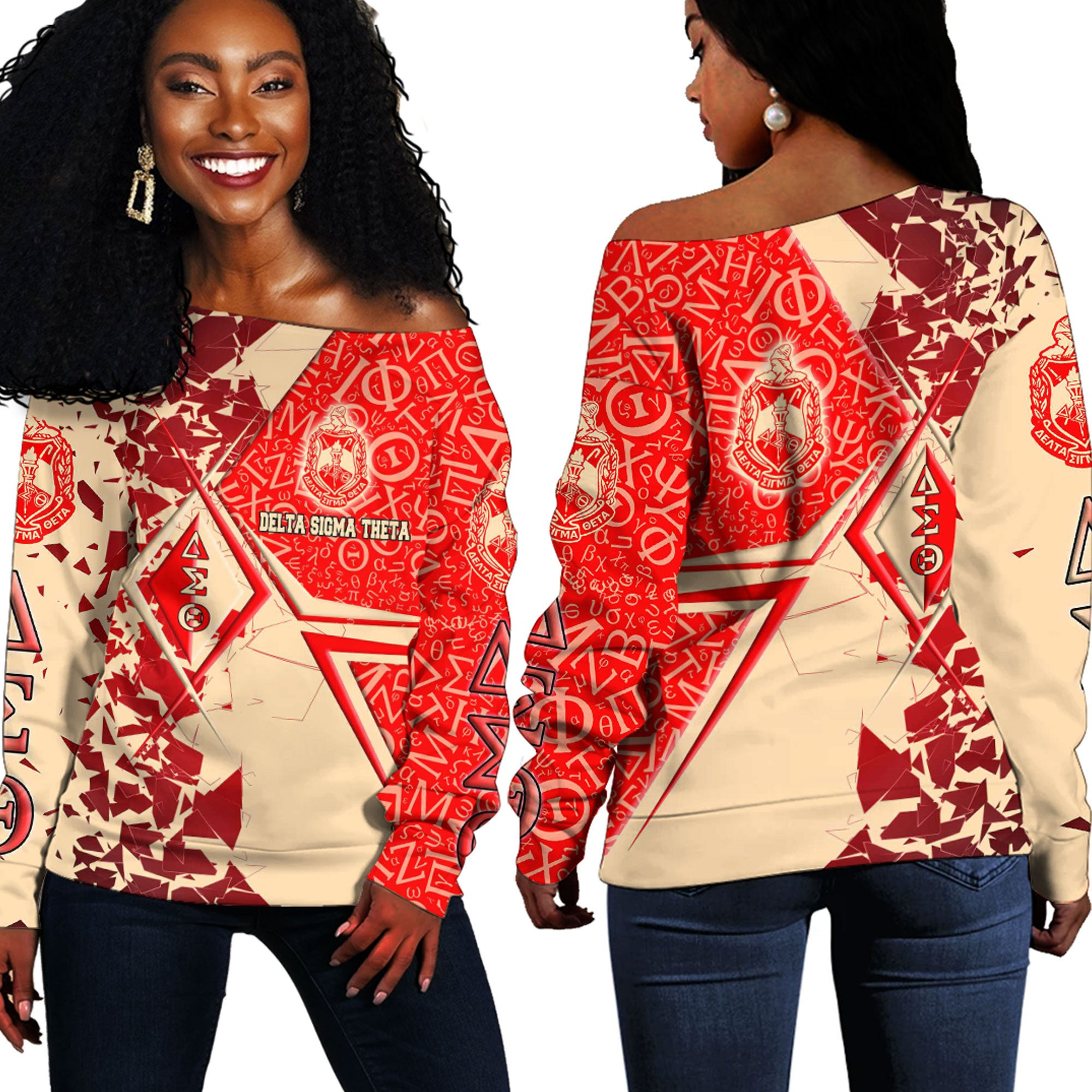 Africa Zone Clothing – Delta Sigma Theta Legend Off Shoulder Sweaters A35