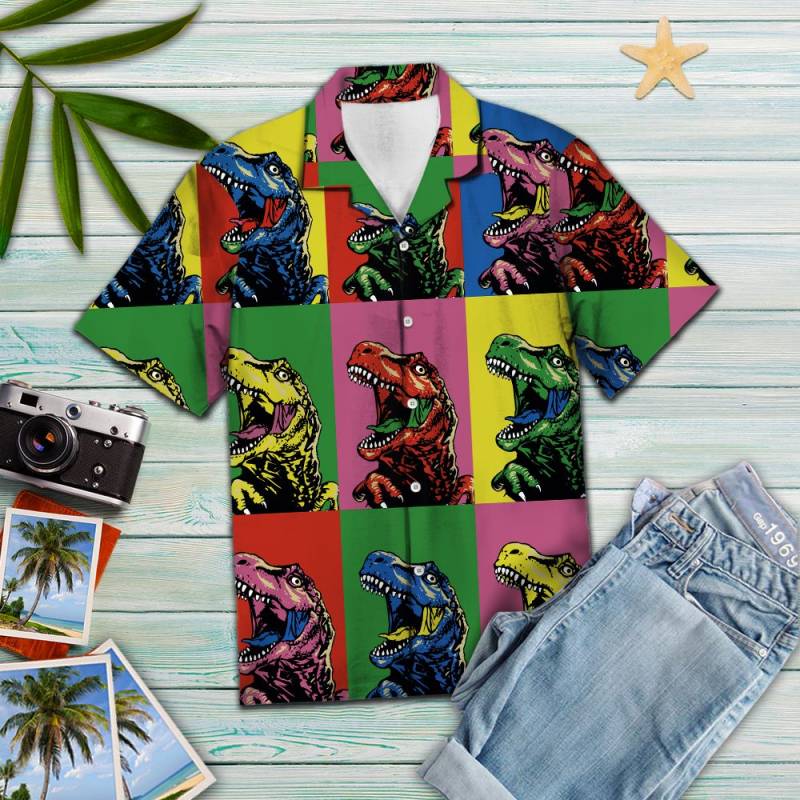 Dinosaur Color Group Hawaii Shirt Ha75129