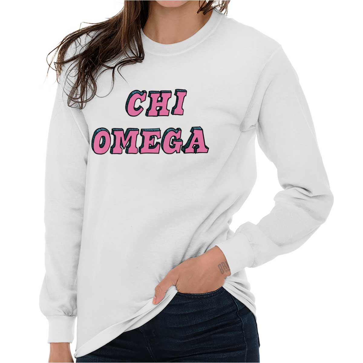 Chi Omega Pride Long Sleeve T Shirt