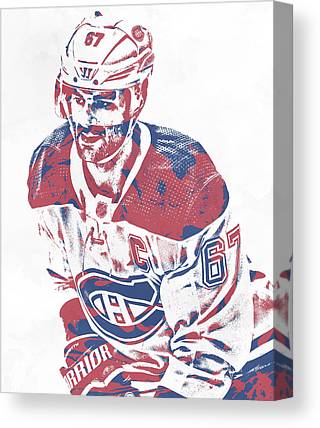 Max Pacioretty Montreal Canadiens Pixel Art 2 Joe Hamilton Canvas Print