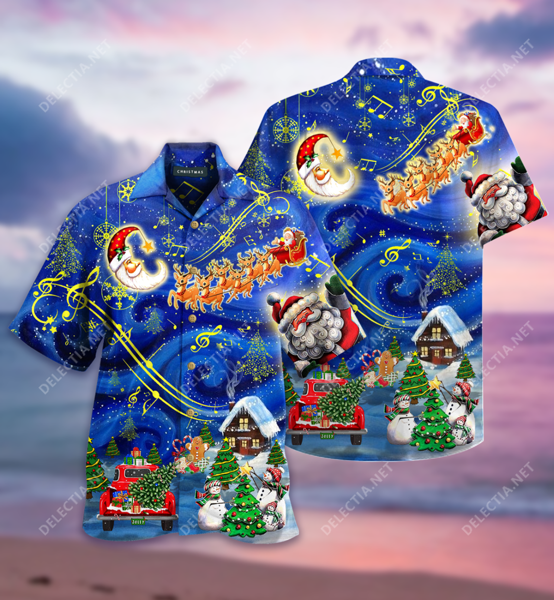 Christmas Sky Hawaii Shirt Ha36471