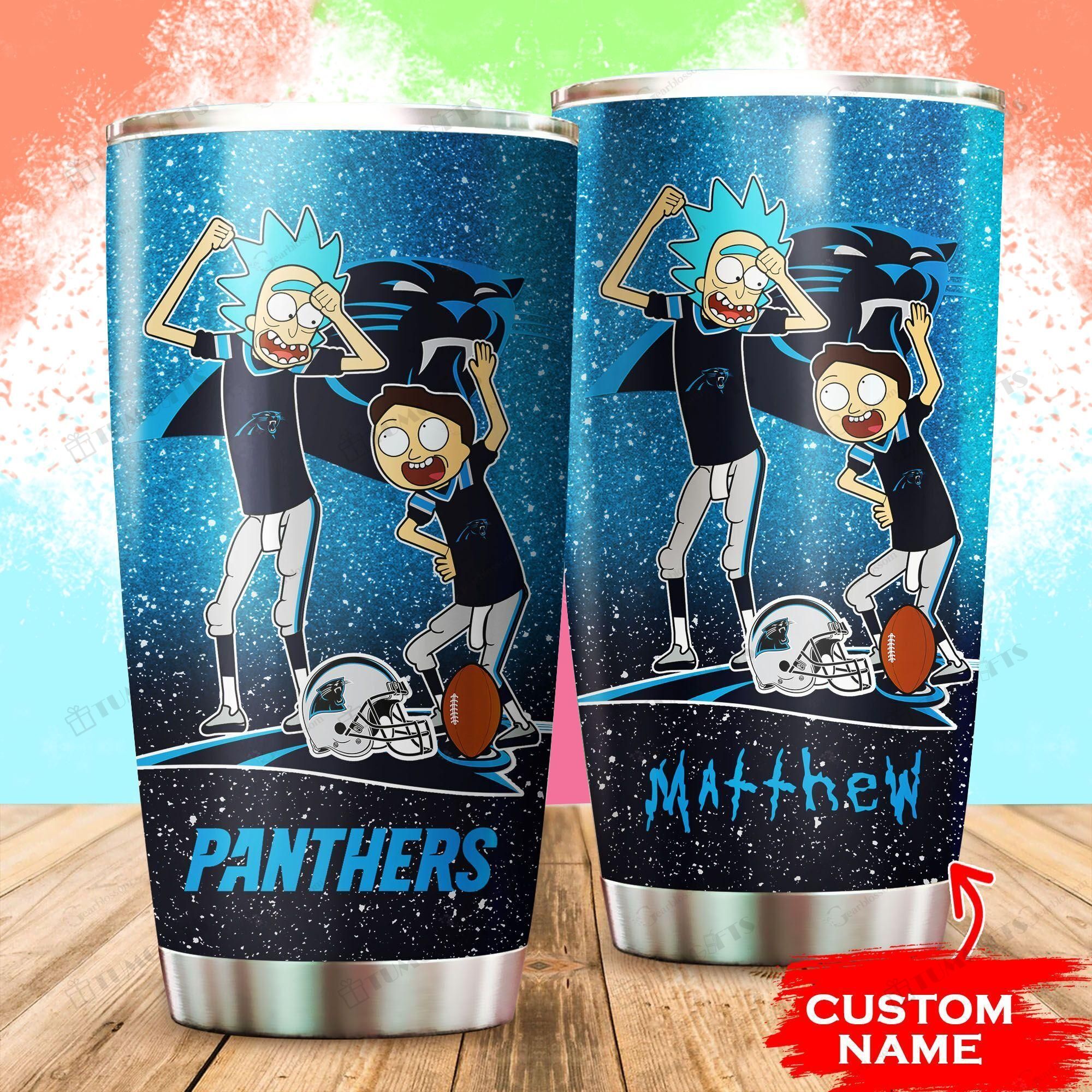 Buy Personalized Carolina Panthers Rick And Mortycustomstainless Steel Tumbler