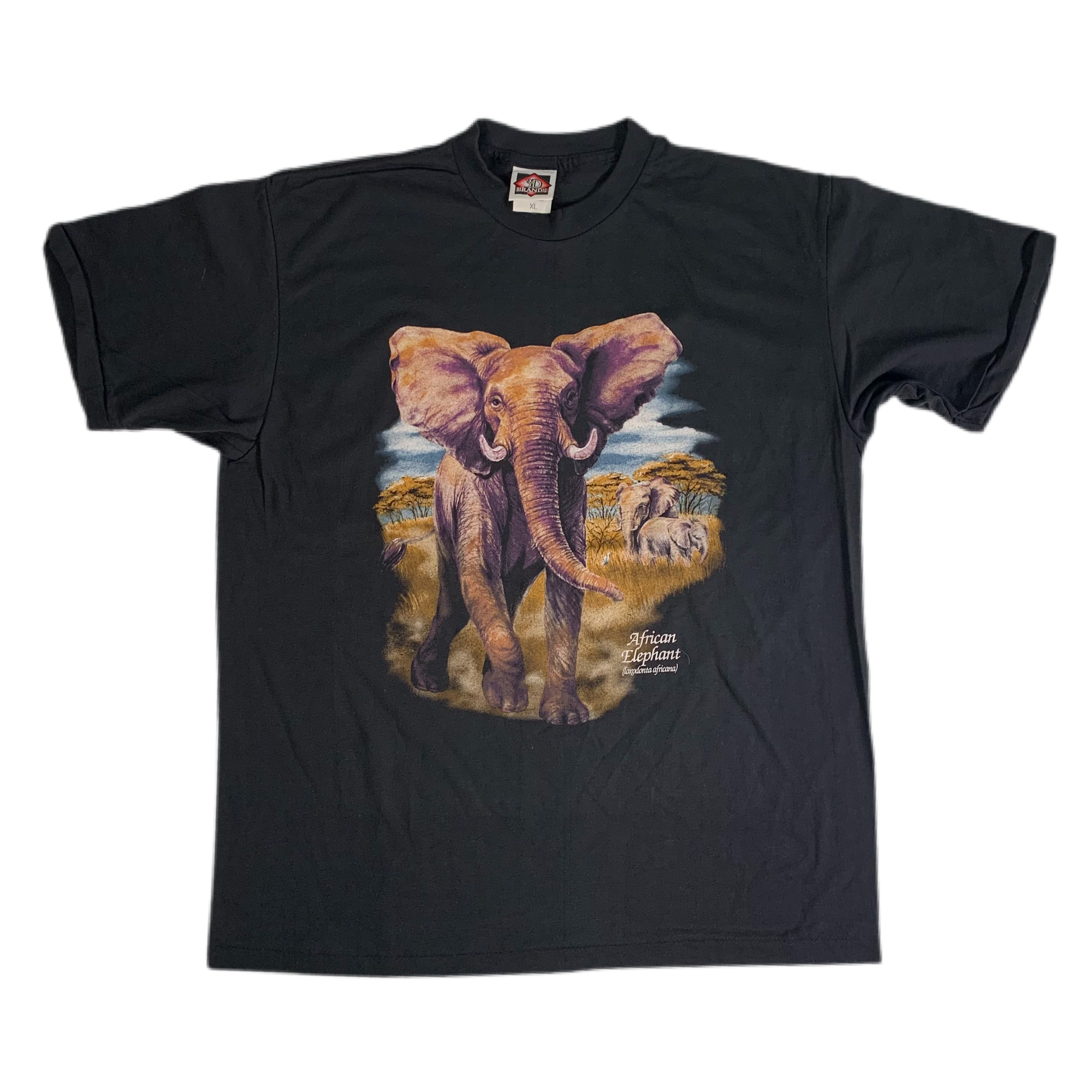 Vintage 3D Emblem “African Elephant” T-Shirt