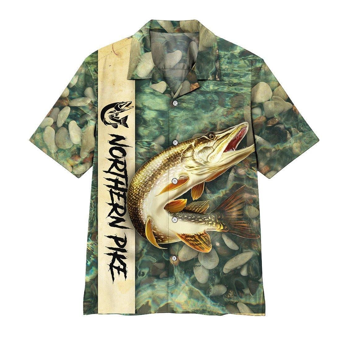 3D Northern Pike Fishing Aloha Hawaiian Shirt Colorful Short Sleeve Summer Beach Casual Shirt For Men And Women