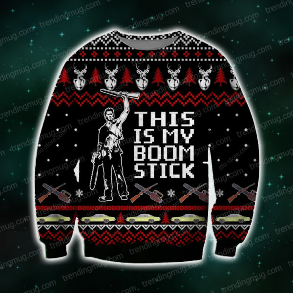 This Is My Boomstick Knitting Pattern 3D Print Ugly Christmas Sweater