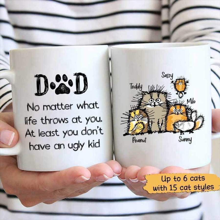 Dear Cat Dad No Matter What Personalized Mug