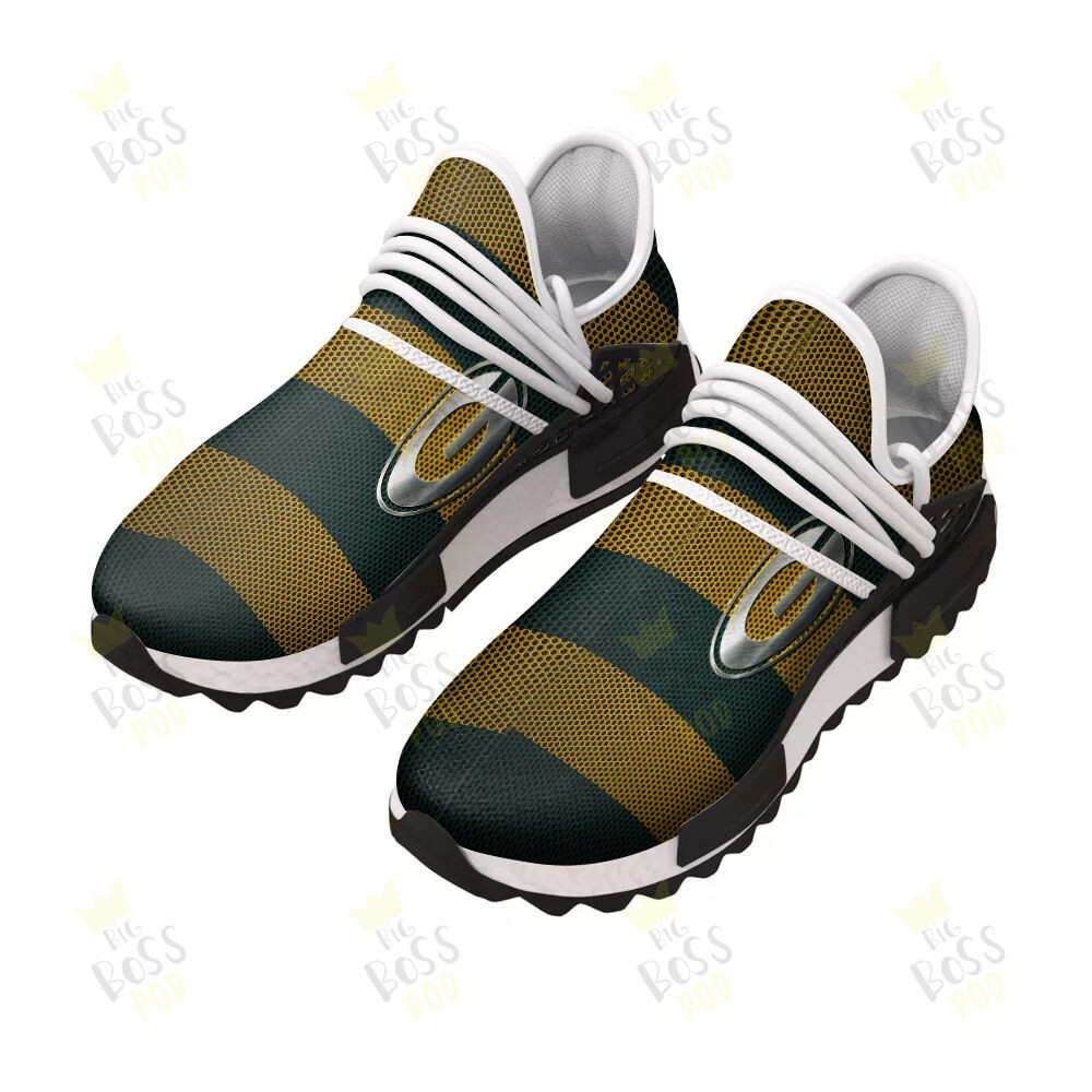 Green Bay Packers Logo American Football Club Metal Emblem-Green Yellow Metal Mesh Gift For Green Bay Packers Fans Sport Running Sneakers Shoes