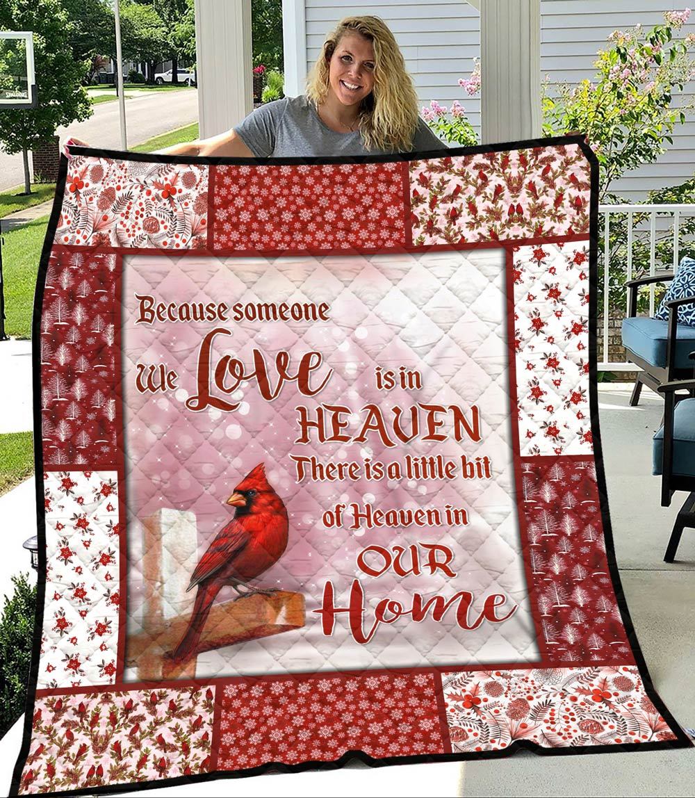 ViticStore™ Red Bird for your love – rose red soft cotton king size quilt