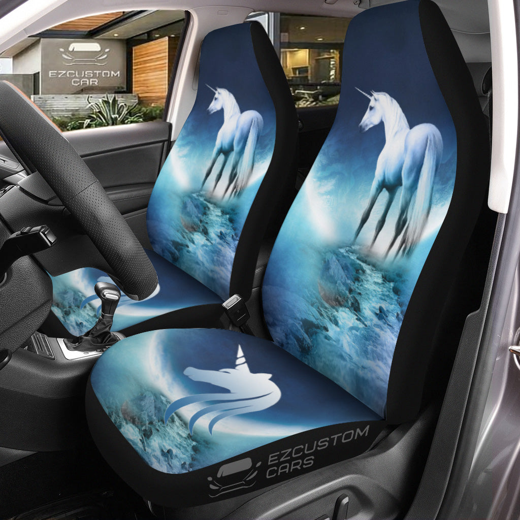 White Unicorn Car Seat Covers Custom Unicorn Car Accessories