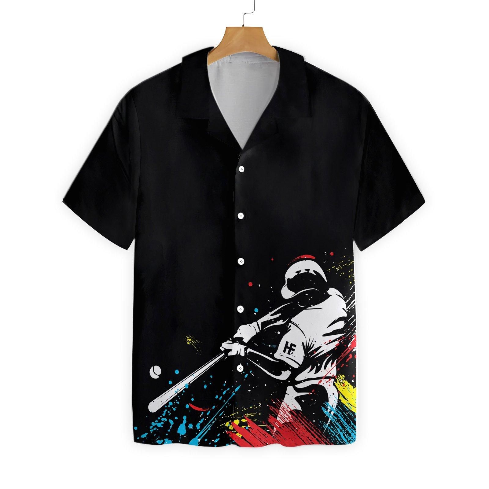 Baseball Silhouettes On Paintball Pattern 2101 Hawaii Shirt Ha91951