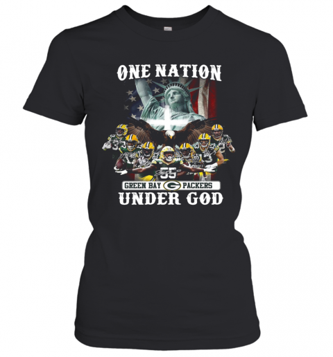 One Nation Green Bay Packers Under God Signature Women’S T-Shirt