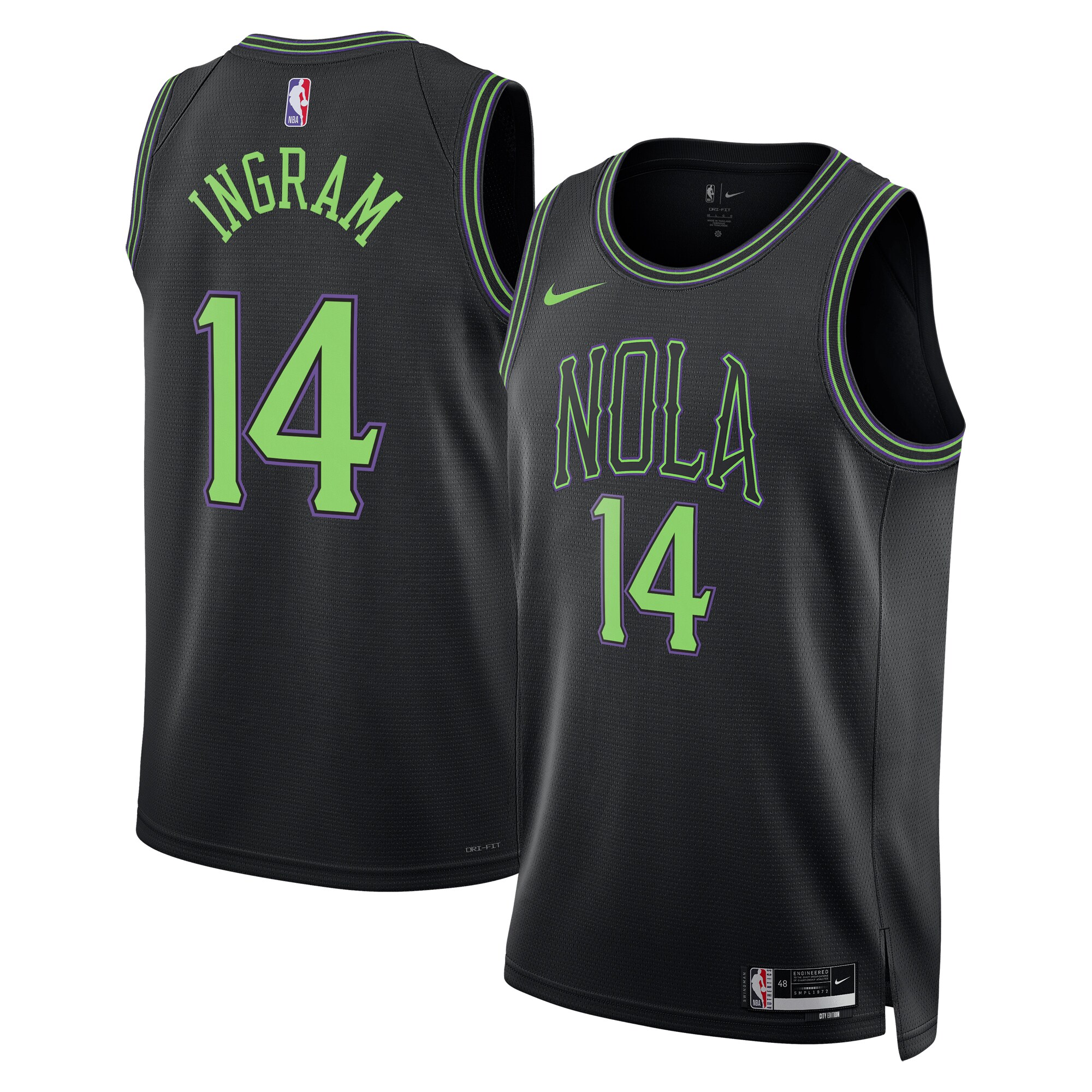 New Orleans Pelicans City Edition Swingman Jersey 23 – Blue – Brandonâ Ingram – Unisex