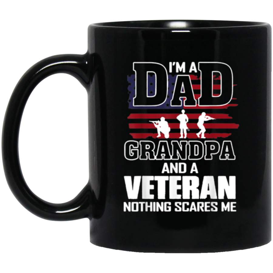 Dad Grandpa and a Veteran day t shirt Mug