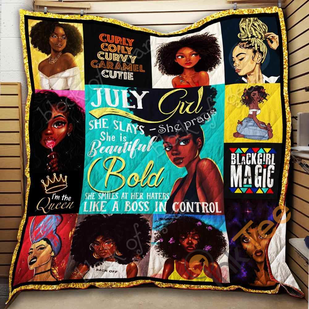 July Girl – Black Queen Blanket Kc13071 Quilt