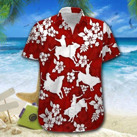 Bull Riding Hawaii Shirt Unisex Adult Ha37380