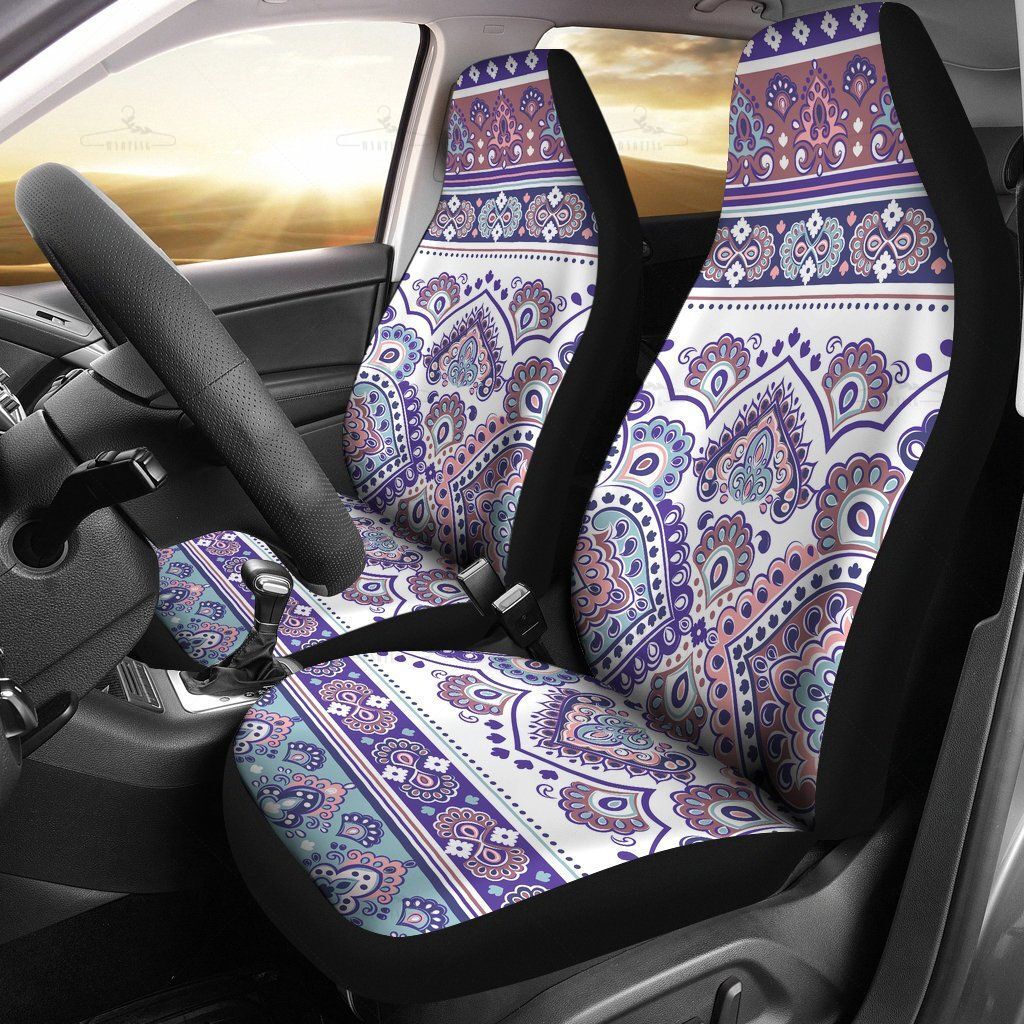 Boho Persian Car Seat Covers Pair, 2 Front Seat Covers, Car Seat Covers, Seat Cover For Car, Car Seat Protector, Car Accessory, Bohemian