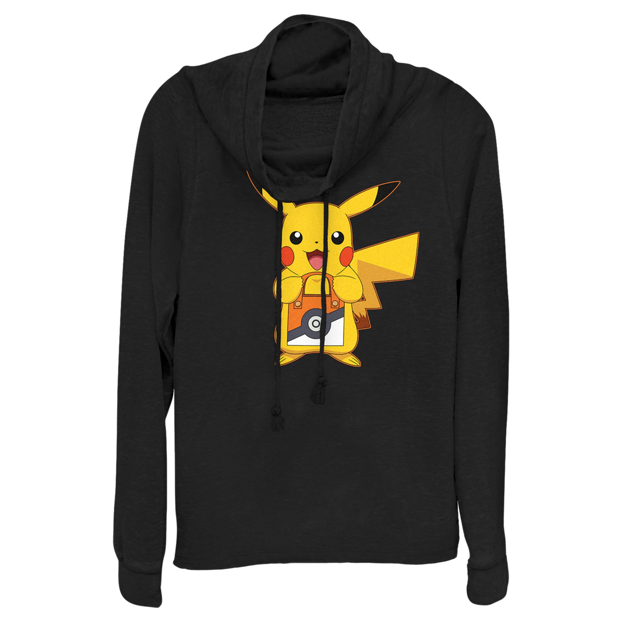 Junior’S Pokemon Halloween Trick Or Treat Pikachu Cowl Neck Sweatshirt