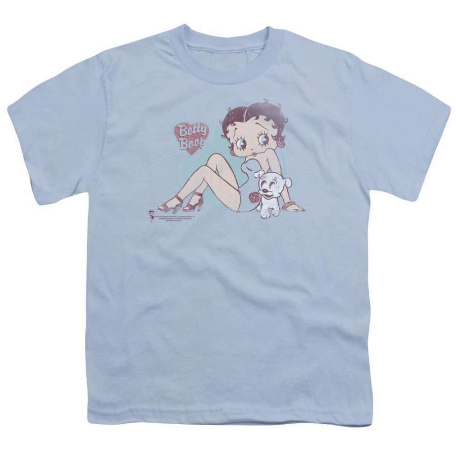 Betty Boop Vintage Pin Pup Youth T-Shirt (Ages 8-12)