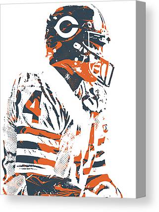 Walter Payton Chicago Bears Pixel Art 10 Joe Hamilton Canvas Print