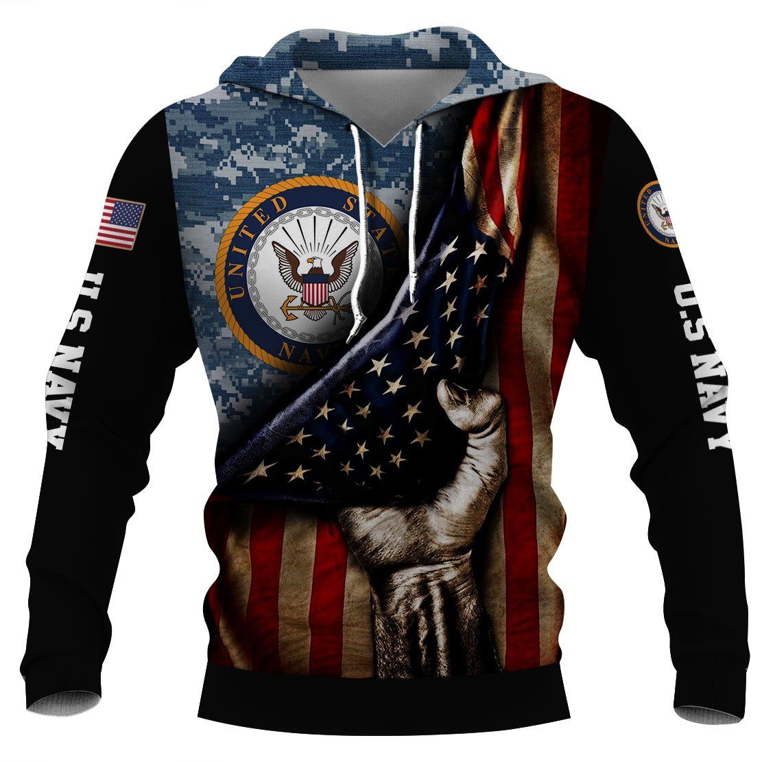 U.S Navy 3D Full Printing Hoodie And T-Shirt