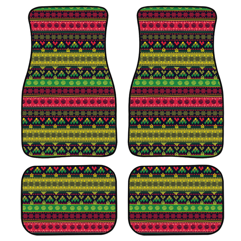 Native Indian Tribal Pattern Print Front And Back Car Floor Mats, Front Car Mat