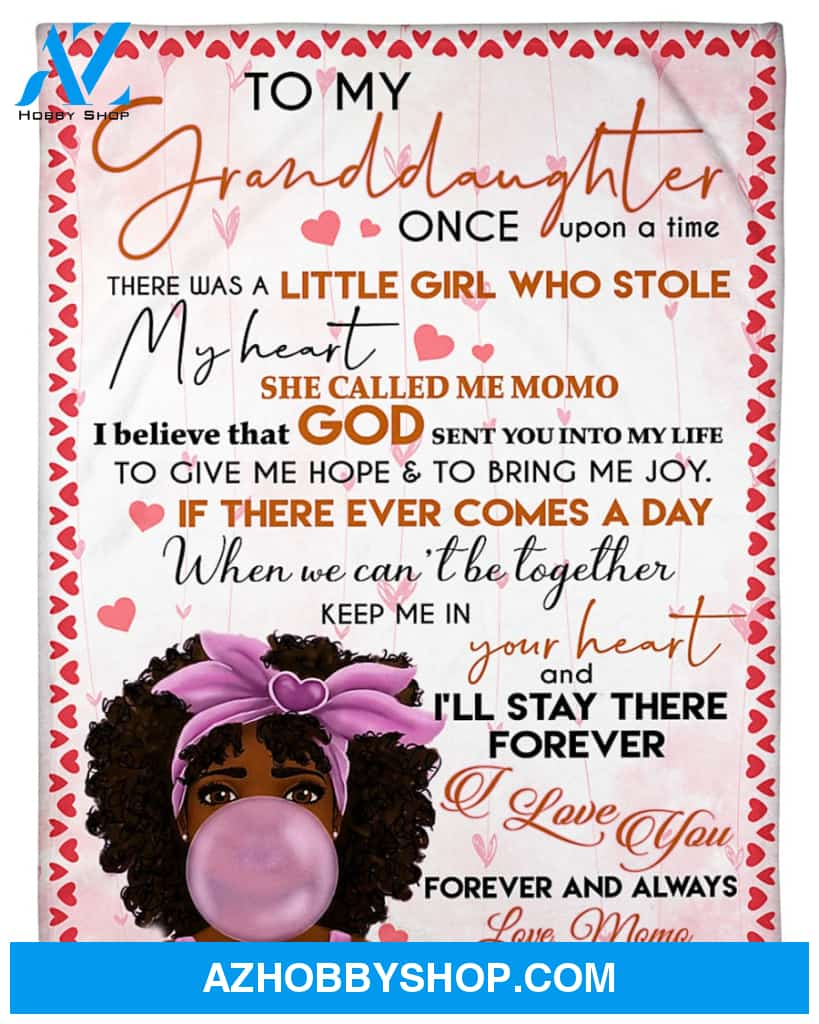 To My Granddaughter Black Girl Fleece Blanket From Grandma I Love You Forever And Always