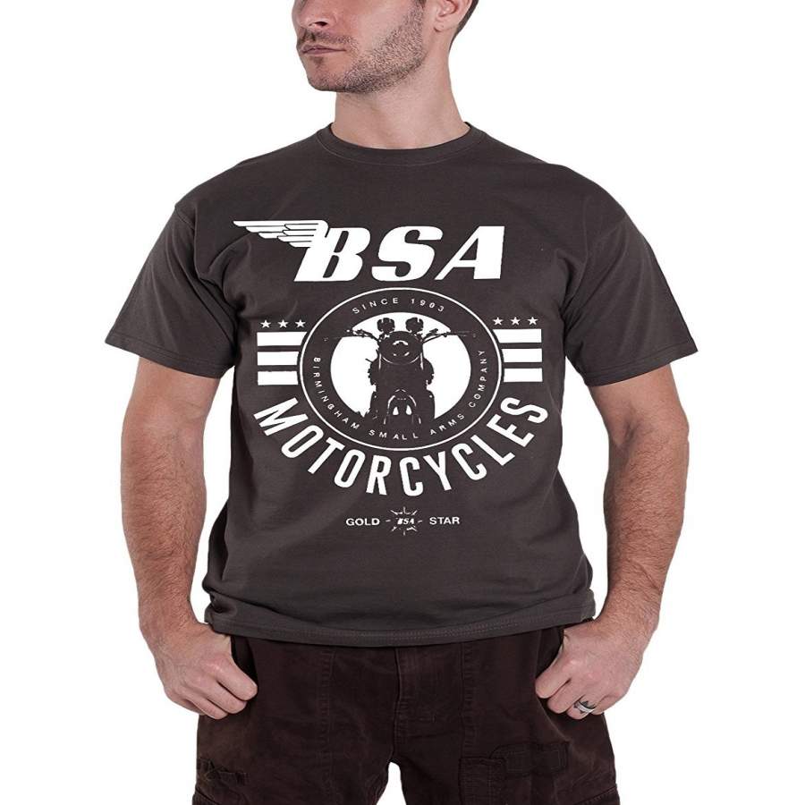 Custom Personality T-Shirt Bsa T Shirt Since 1903 British Motorbike Vintage Mens Short Sleeve Summer Fashion Men’S T-Shirt