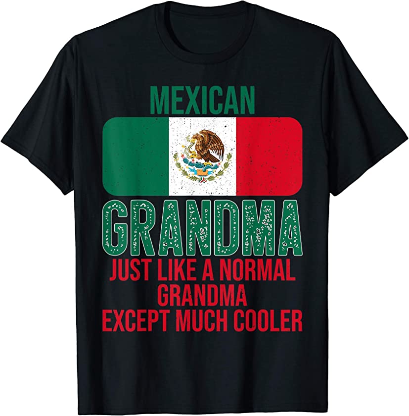 Vintage Mexican Grandma Mexico Flag for Mother’s Day T-Shirt