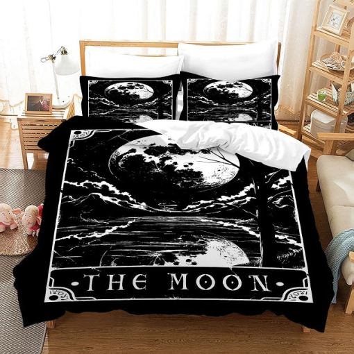 Tarot The Moon 19 Duvet Cover Pillowcase Home Decor 3D Bedding Set 9175