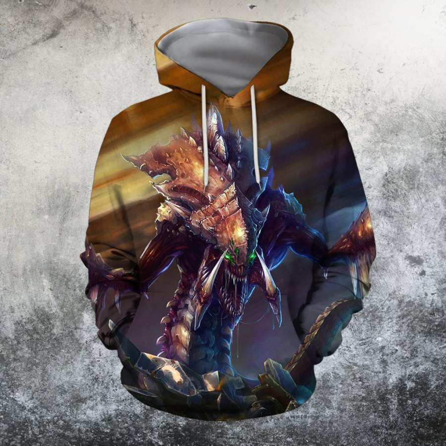 3D All Over Print Zerg Starcraft Hoodie