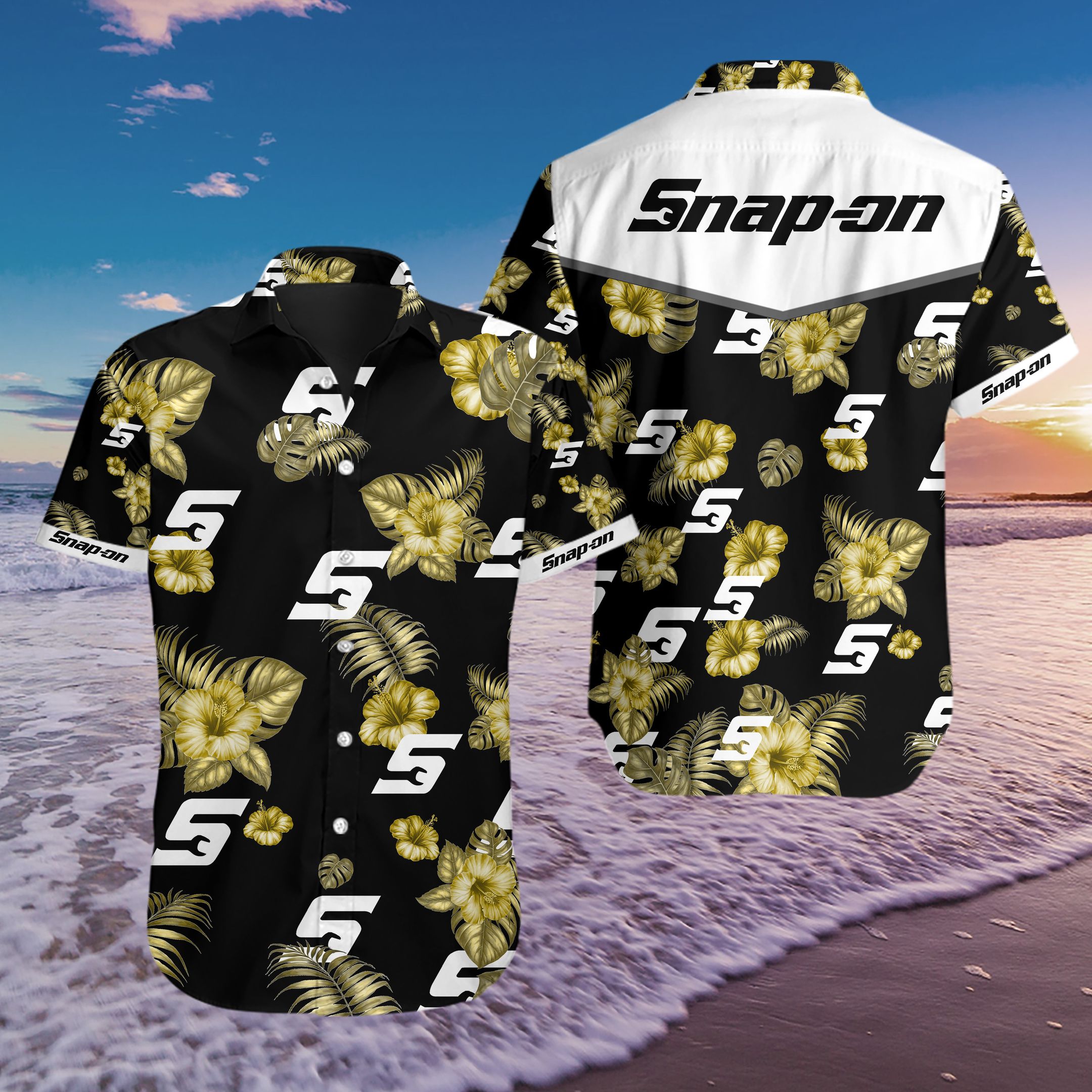 3D All Over Printed Snap-On Ttt-Va Hawaiian Shirts Ver 1 (White)