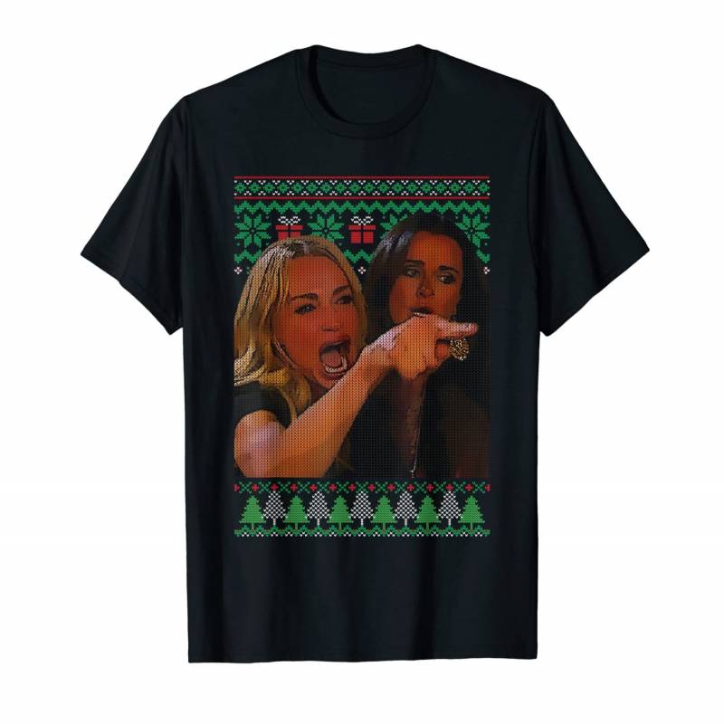 Yelling At A Cat Ugly Christmas Sweater Gift Meme T-shirt