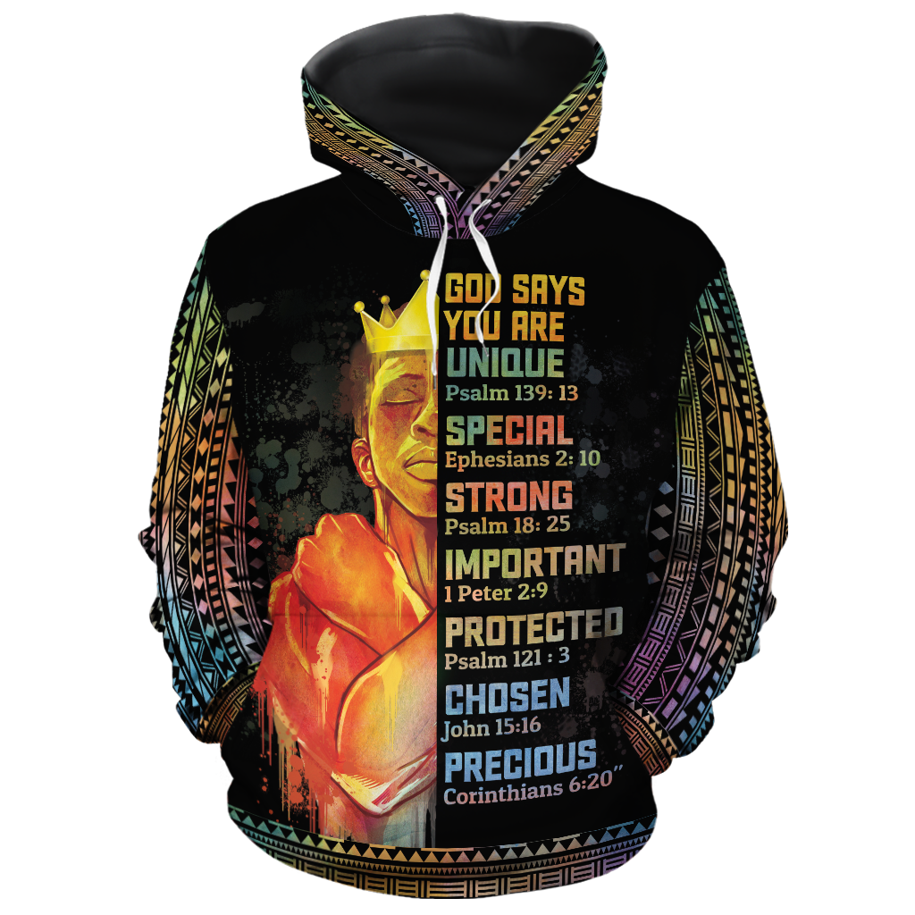 Greek Life Hoodie – God Says Black King Hoodie