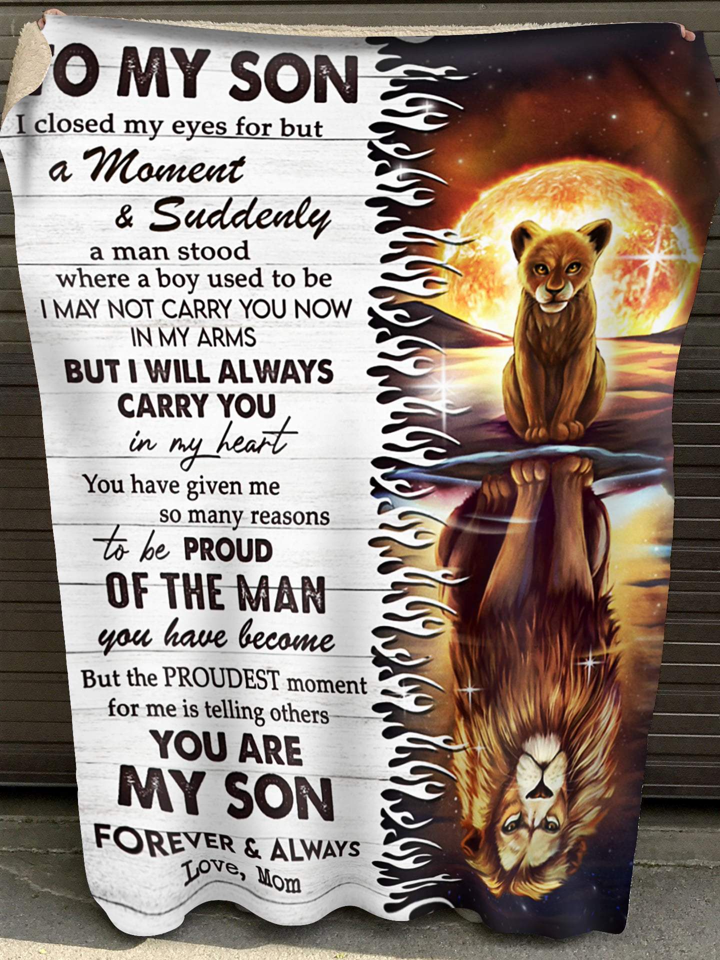 To My Son Lion Blanket Personalized To My Son I Close My Eyes For But A Moment And Suddenly Blanket Gift Son