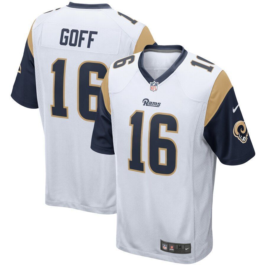 Jared Goff Los Angeles Rams Game Player Jersey White 2019