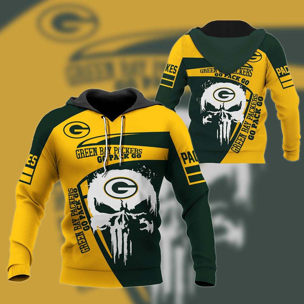 Green Bay Packers Men And Women Hoodie 3D Zip Hoodie Green Bay Packers Go Pack Go Hoodie 3Dgreen Bay Packers 3D Hoodiehoodie Zip