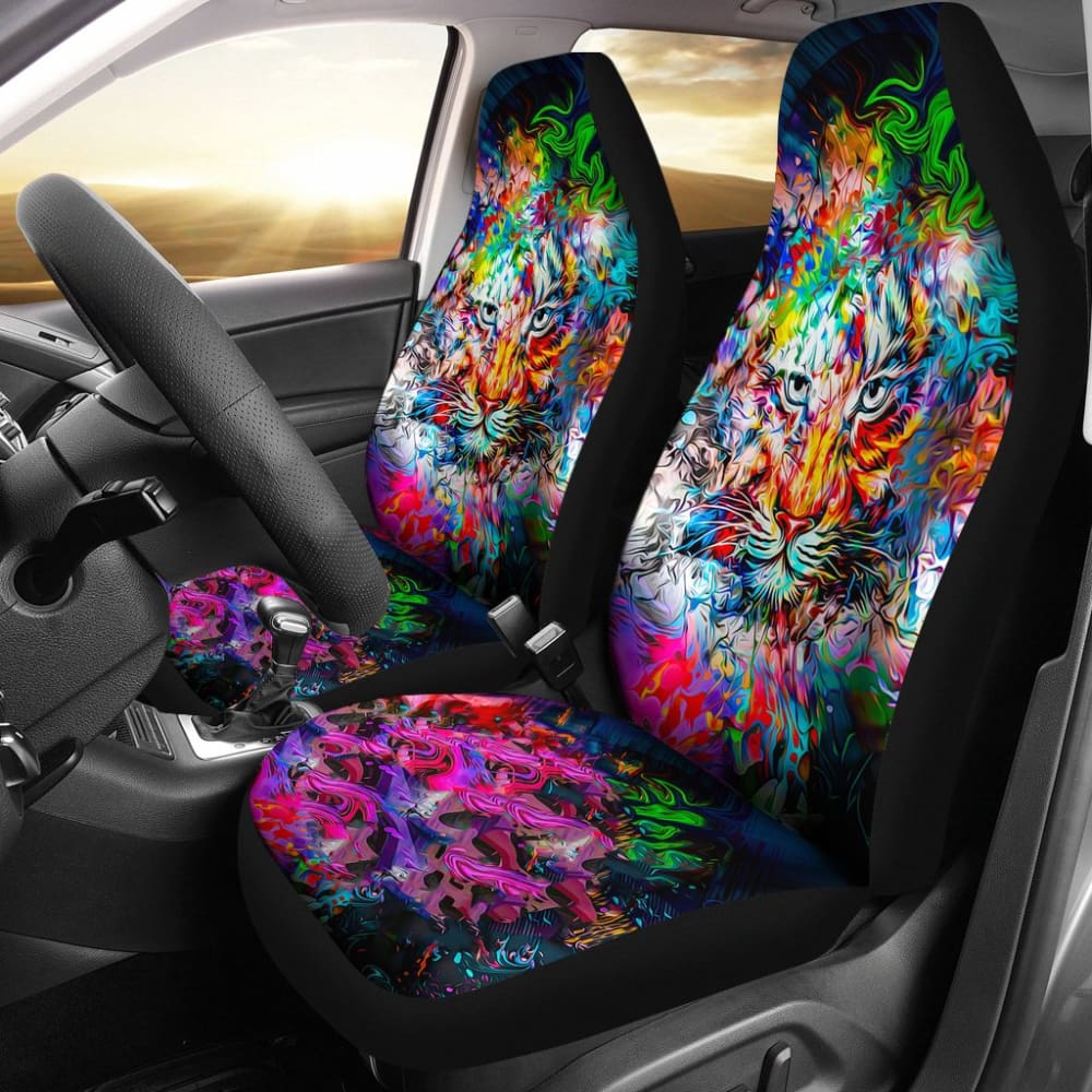 Amazing Wild Colorful Tiger Car Seat Covers 211302