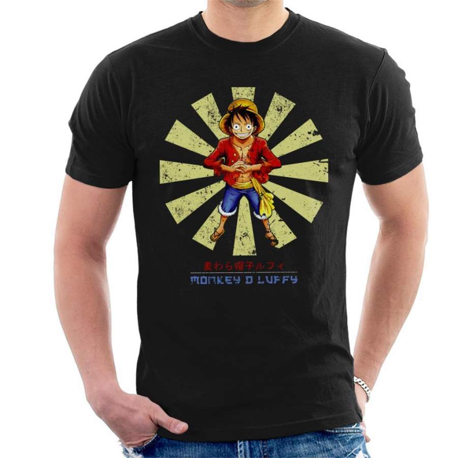 Monkey D Luffy Retro Japanese One Piece Men’s T-Shirt