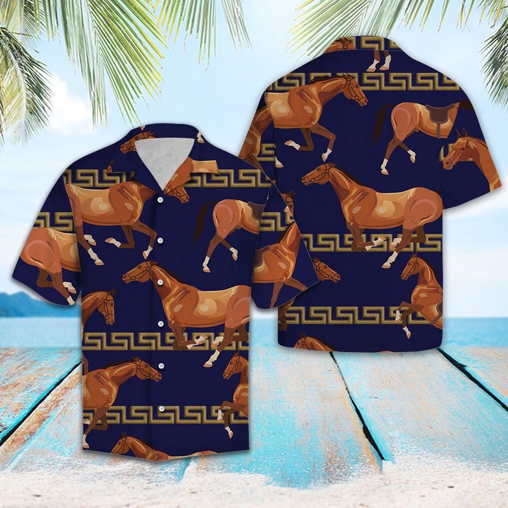 Awesome Horse Aloha Hawaiian Shirt Colorful Short Sleeve Summer Beach Casual Shirt For Men And Women