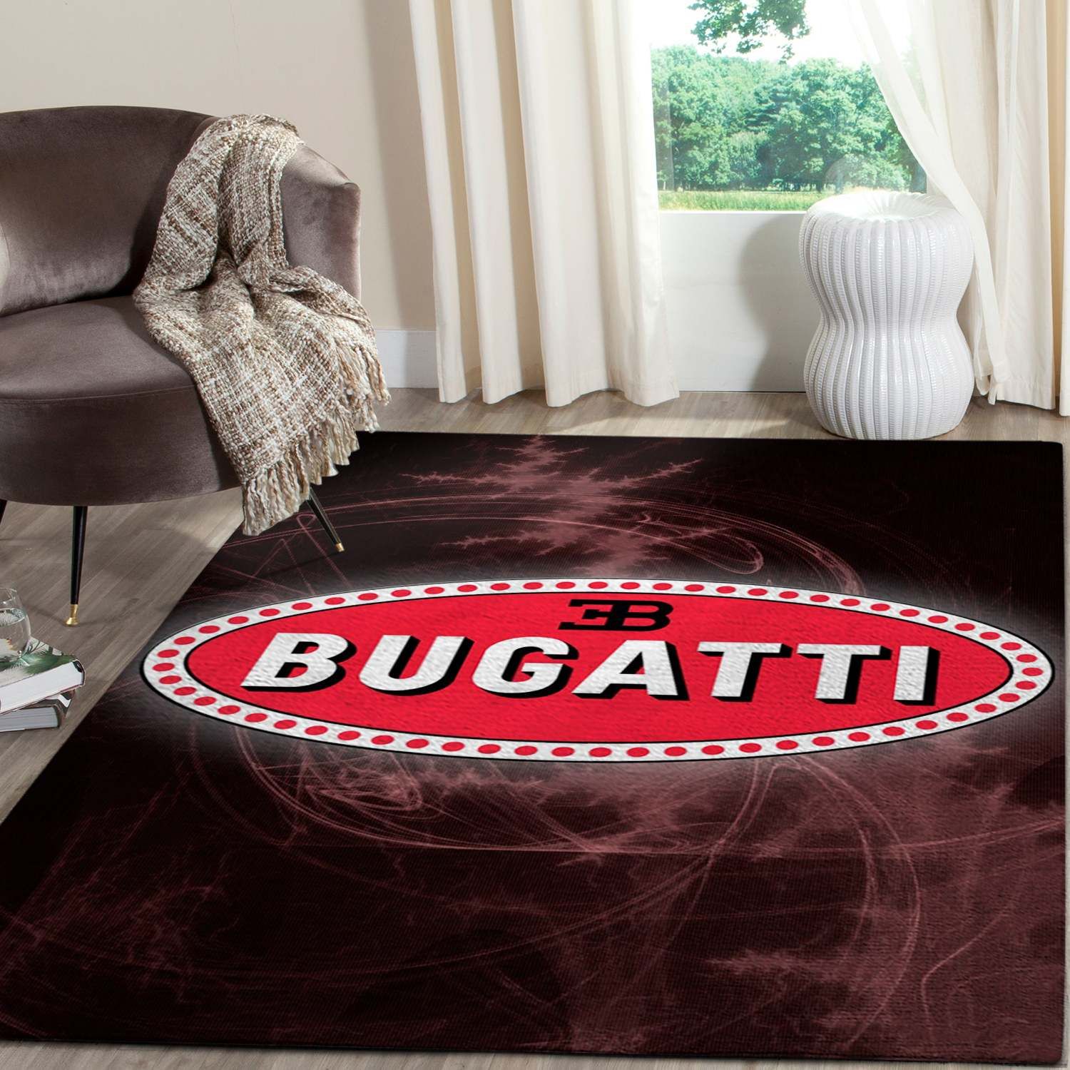 Bugatti Logo SuperCars Area Rugs Living Room Carpet FN131215 Local Brands Floor Decor