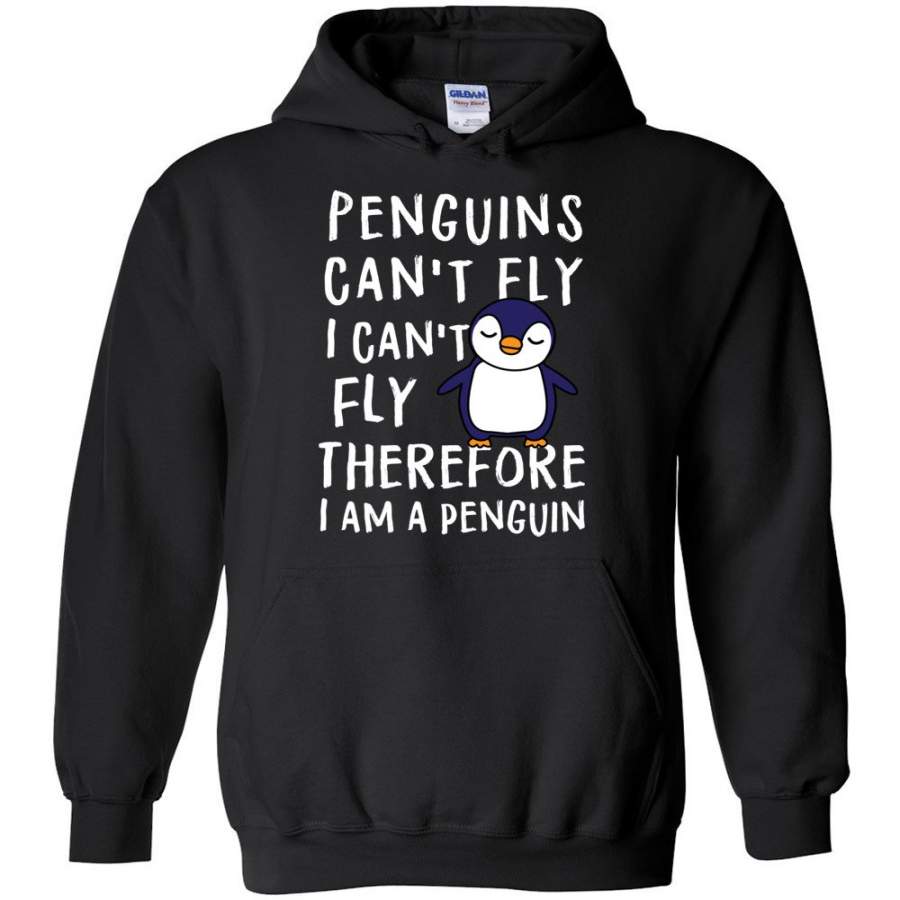 Therefore I Am A Penguin – Funny Animals Hoodie