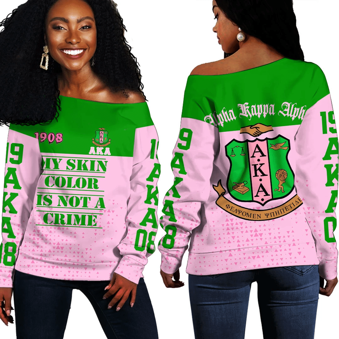 Africa Zone Sweatshirt – Alpha Kappa Alpha Off Shoulder Sweaters A7