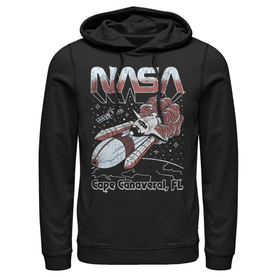 NASA Men’s Cape Canaveral FL Blast Off Retro  Lightweight Hoodie