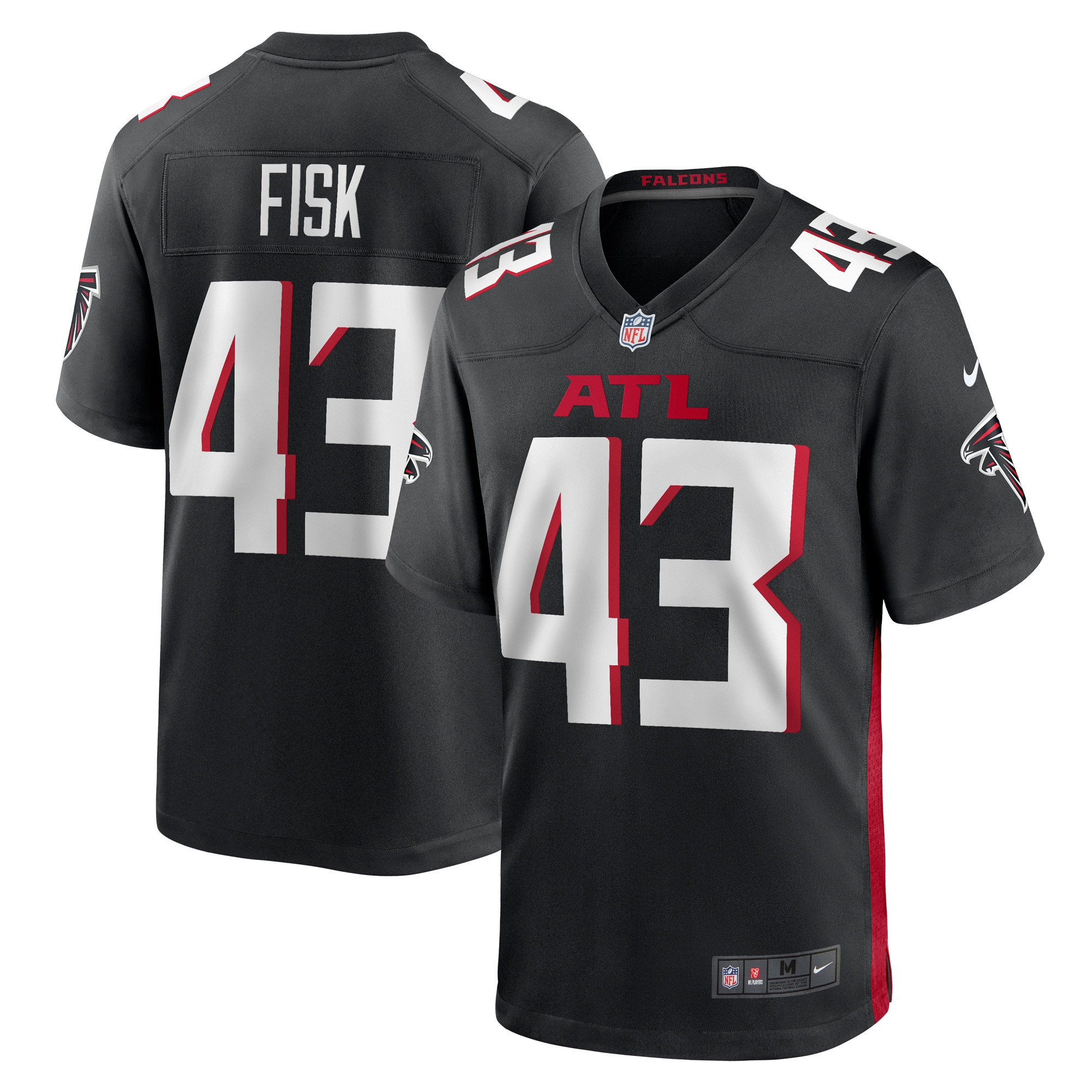 Tucker Fisk Atlanta Falcons Player Game Jersey – Black NFL